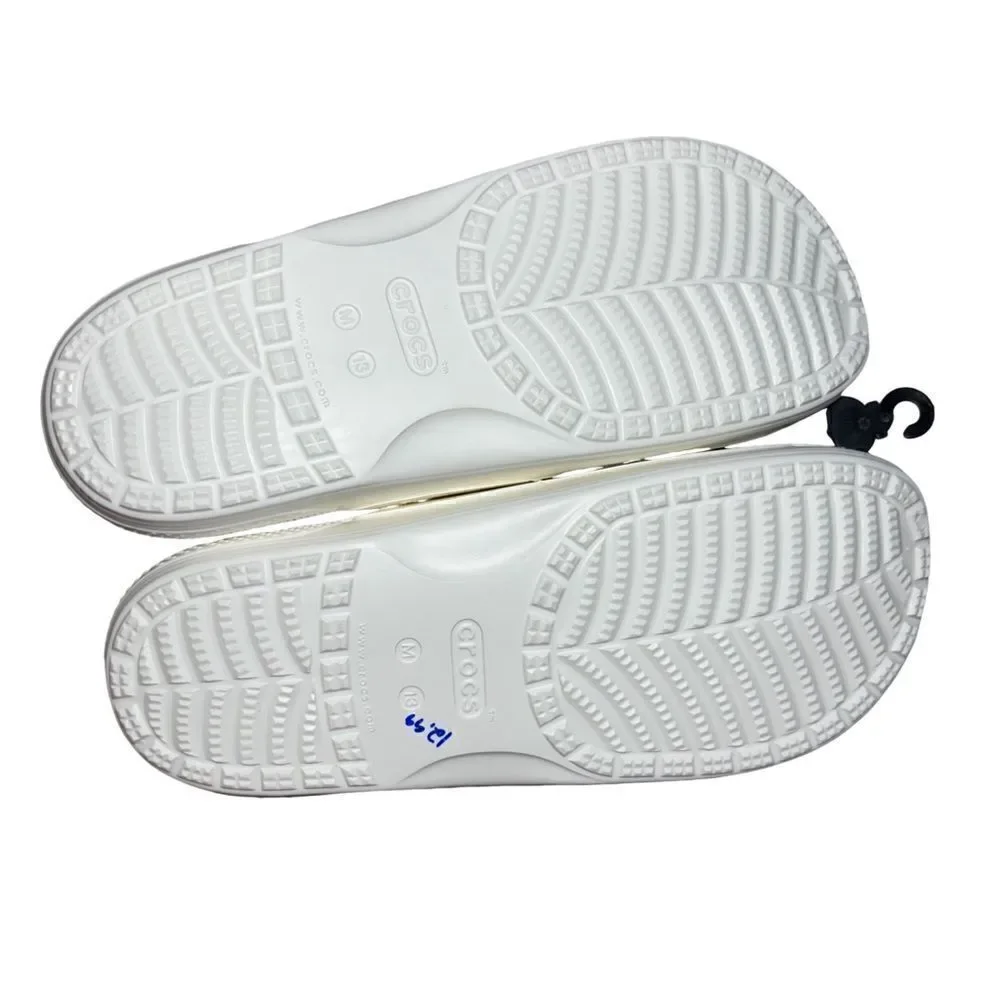 Men’s slip on crocs size 13 white